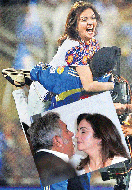 nita ambani,vijay mallya,kiss